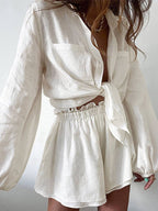 Caja | Zomerse Linnen Shorts & Blouse Set
