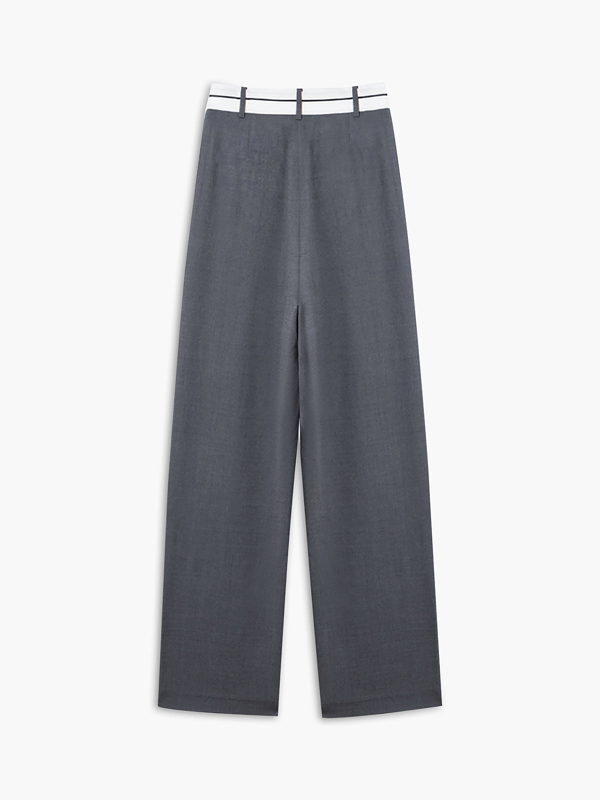 Mona - Wide trousers with asymmetric waistband 