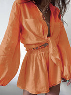 Caja | Zomerse Linnen Shorts & Blouse Set