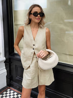 Alessia – Airy Linen-Cotton Two-Piece Set for Women