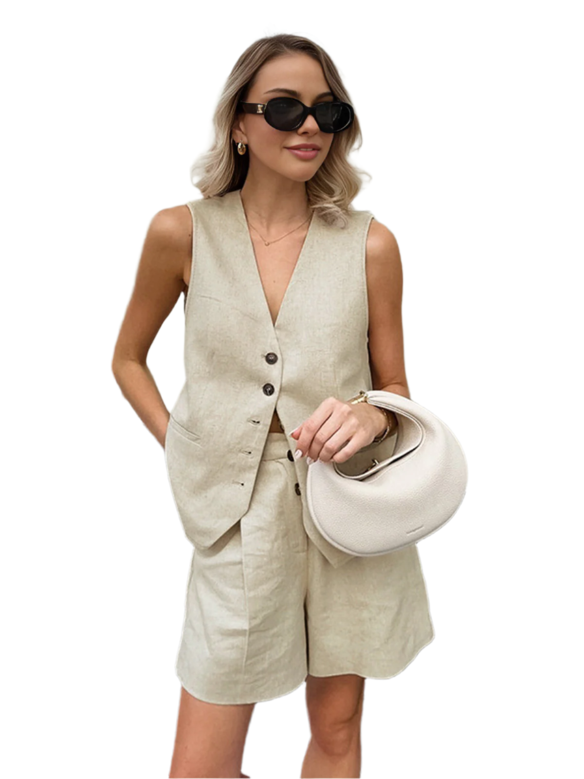 Alessia – Airy Linen-Cotton Two-Piece Set for Women