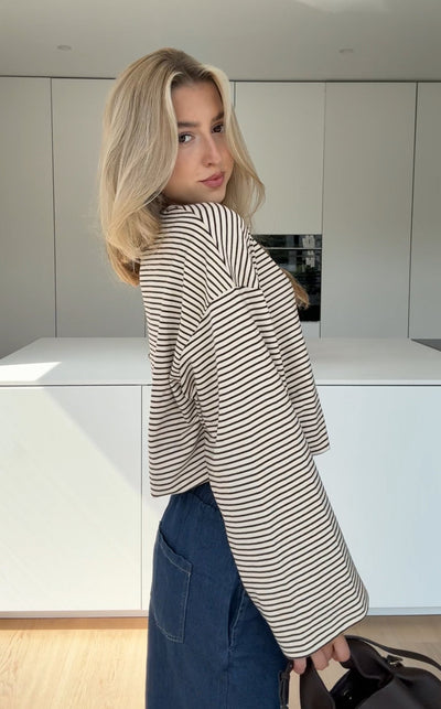 Rachel | Gestreiftes Longtop