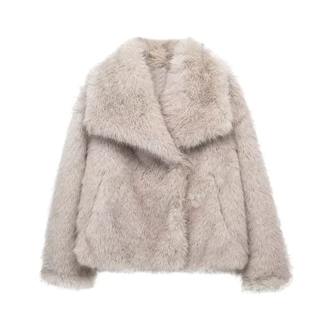 SofiaScintilla™ - Trendy Women's Faux Fur Coat