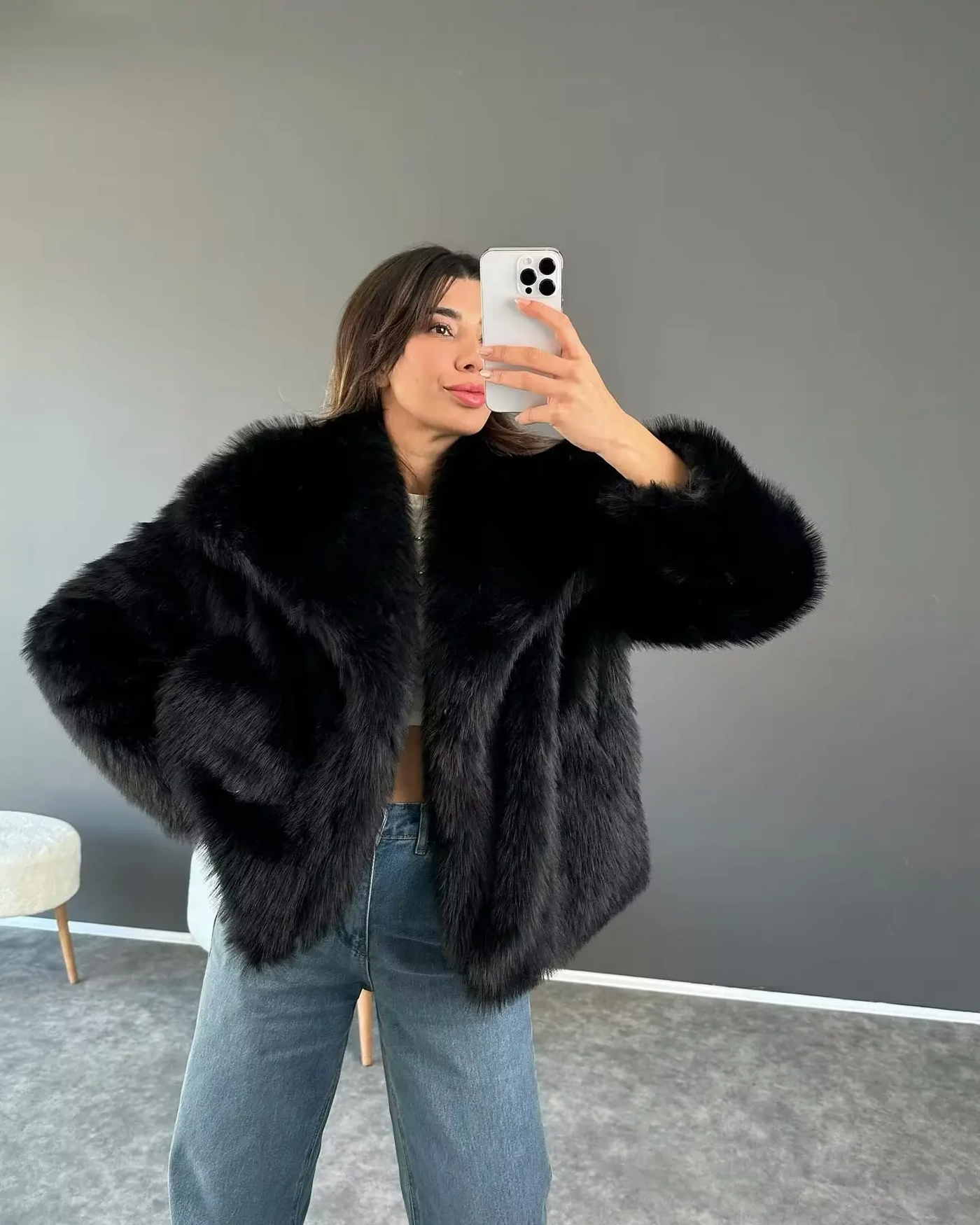 Scintilla™ - Trendy faux fur coat