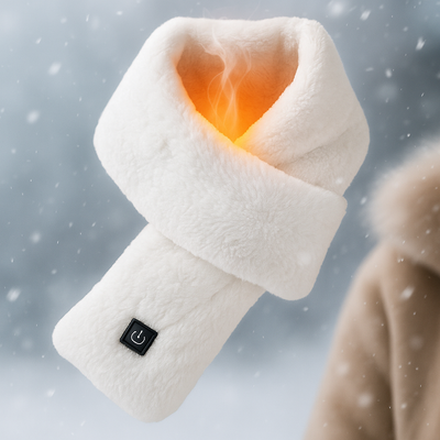 Verwarmde sjaal met zachte warmte in de winter