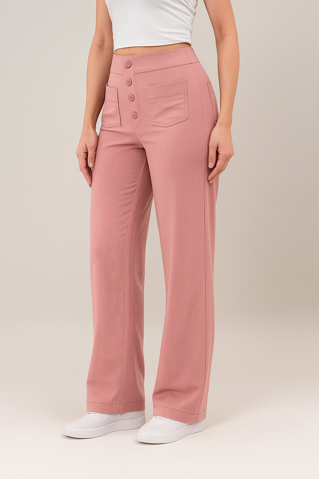 Elsa | High-waisted elastic trousers