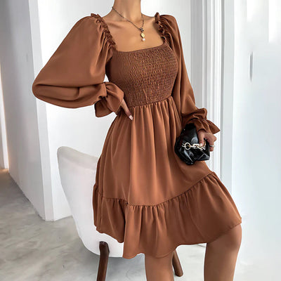 Zelia - Festival Outfit Dames - Elegante Jurk met Ruches voor Festivals