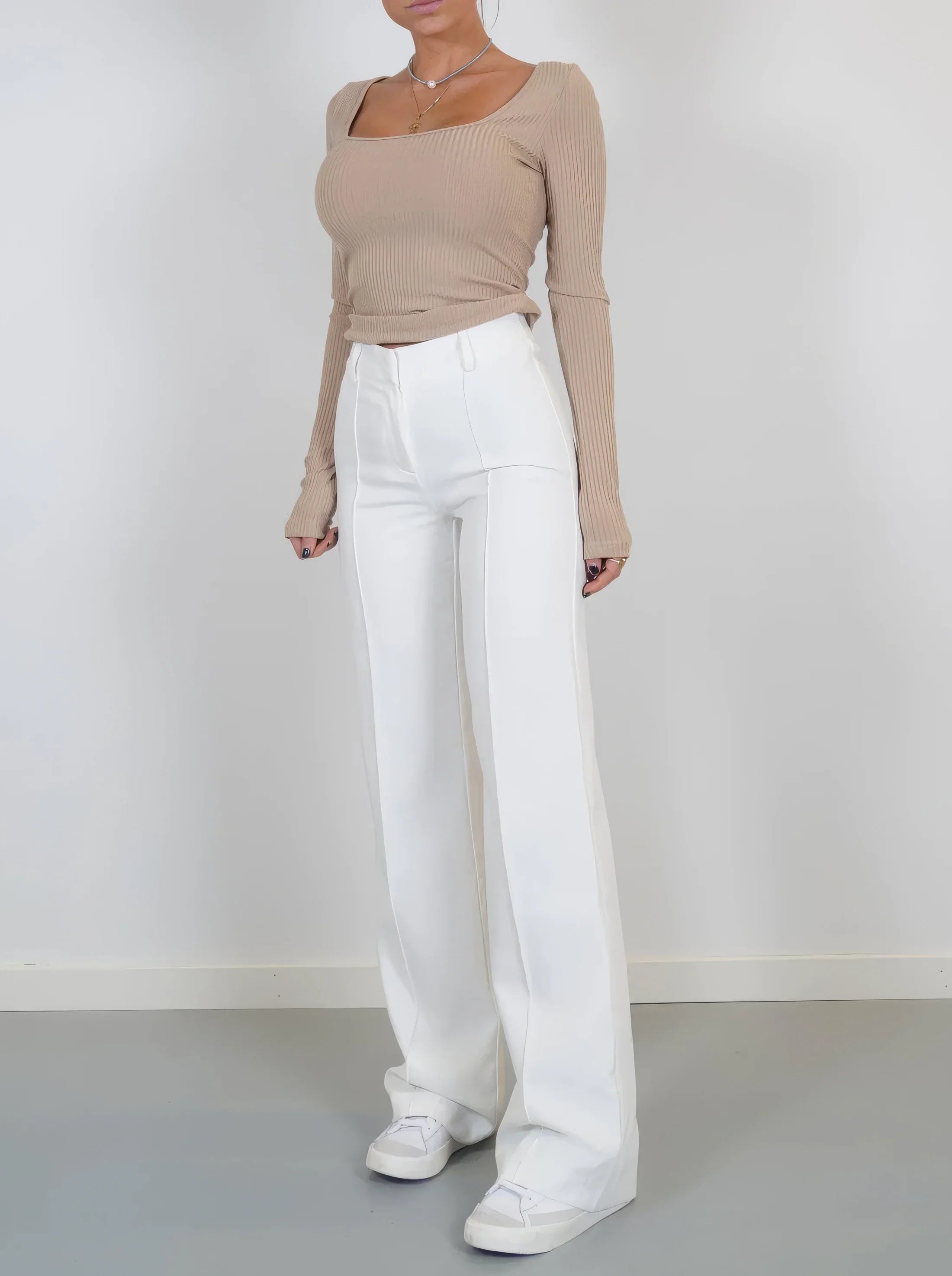 Luna | Wide Leg Trousers with High Waist Fit