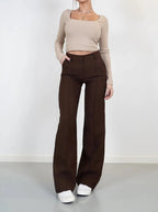 Luna | Wide Leg Trousers with High Waist Fit