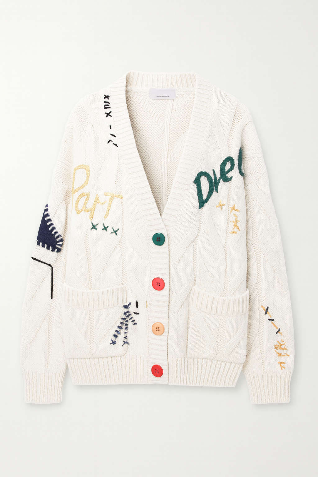 Laure Atelier – Strickjacke mit Farbpatches 