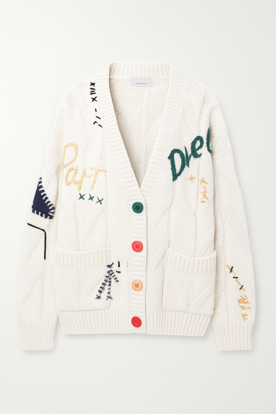 Laure Atelier – Strickjacke mit Farbpatches 