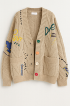 Laure Atelier – Strickjacke mit Farbpatches 