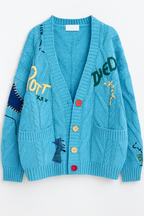 Laure Atelier – Strickjacke mit Farbpatches 