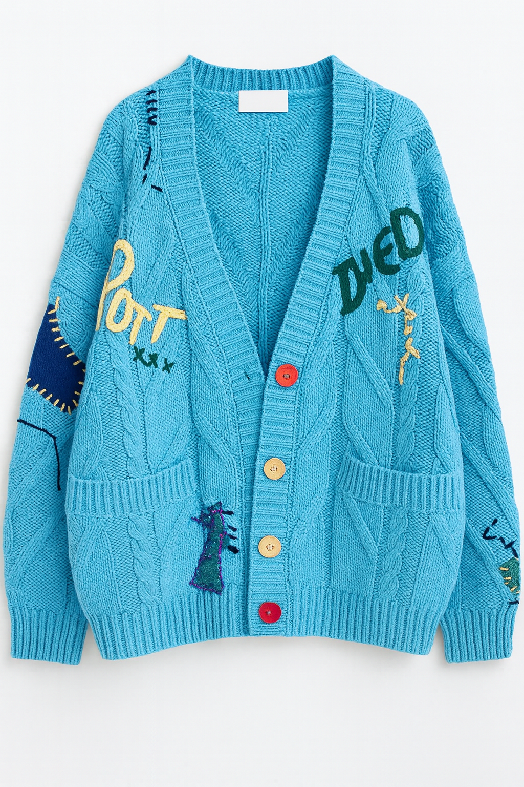 Laure Atelier – Strickjacke mit Farbpatches 
