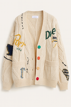 Laure Atelier – Strickjacke mit Farbpatches 