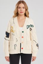 Laure Atelier – Strickjacke mit Farbpatches 