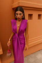 Moriah | Vrouwen geplooide maxi jurk