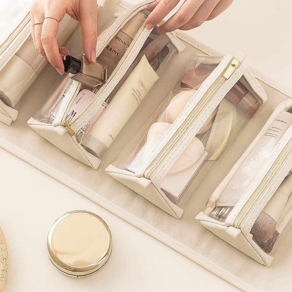 ELENA – Luxe Opvouwbare Make-up Organizer met Compartimenten