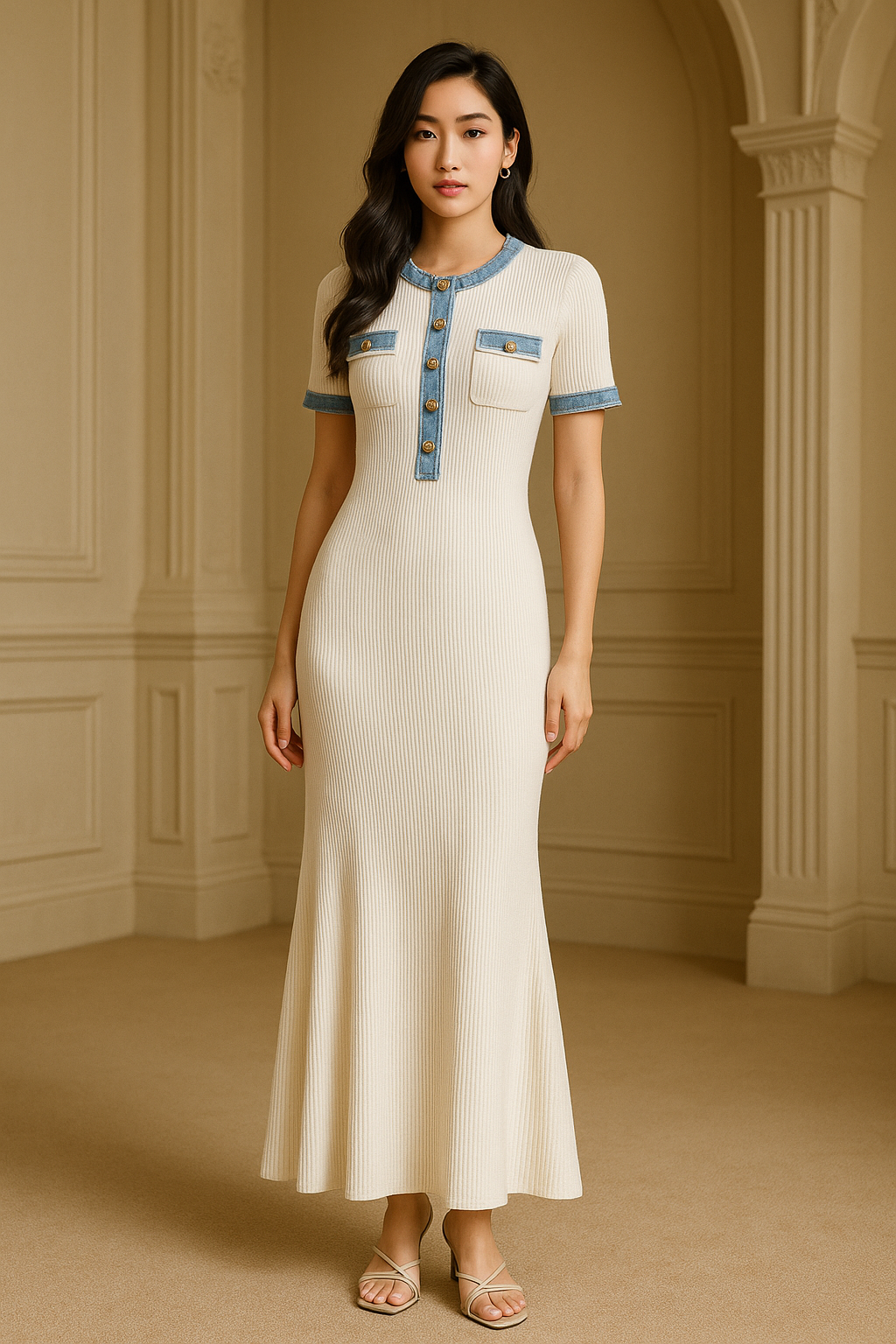 Evy - Weißes Maxikleid 