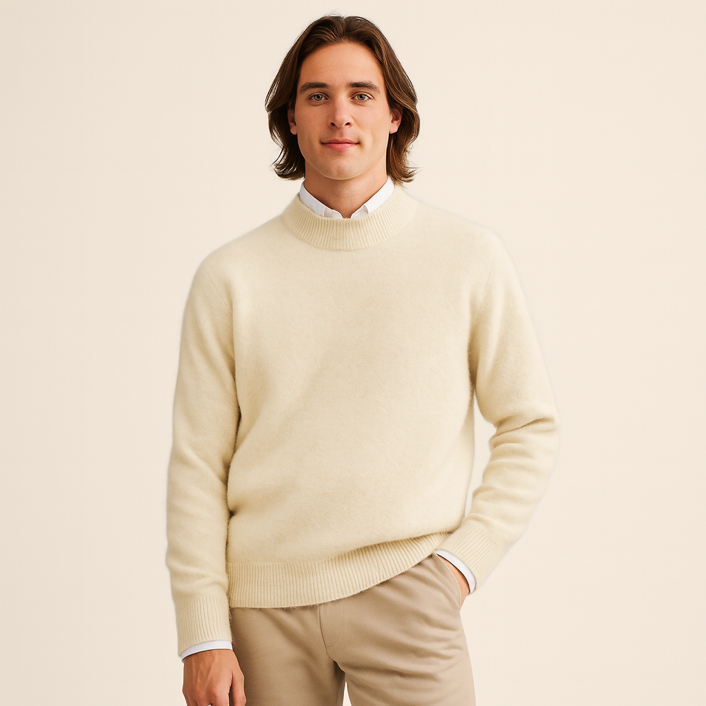 Louis Charpentier | Luxuriöser Herren-Wollpullover mit Fledermausärmeln 