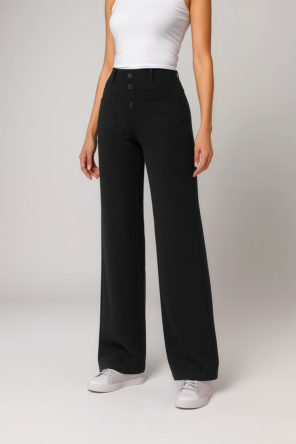 Elsa | High-waisted elastic trousers