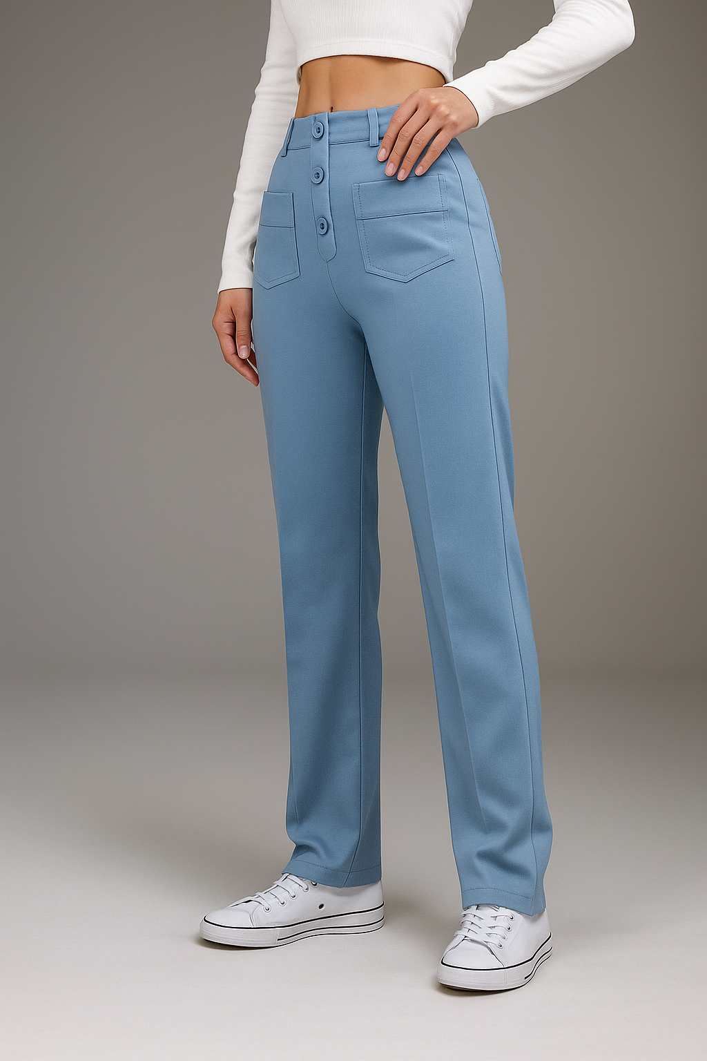 Elsa | High-waisted elastic trousers