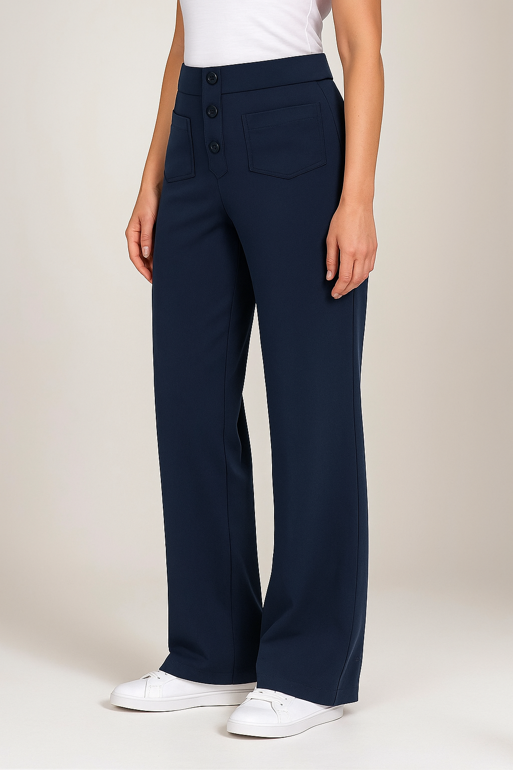 Elsa | High-waisted elastic trousers