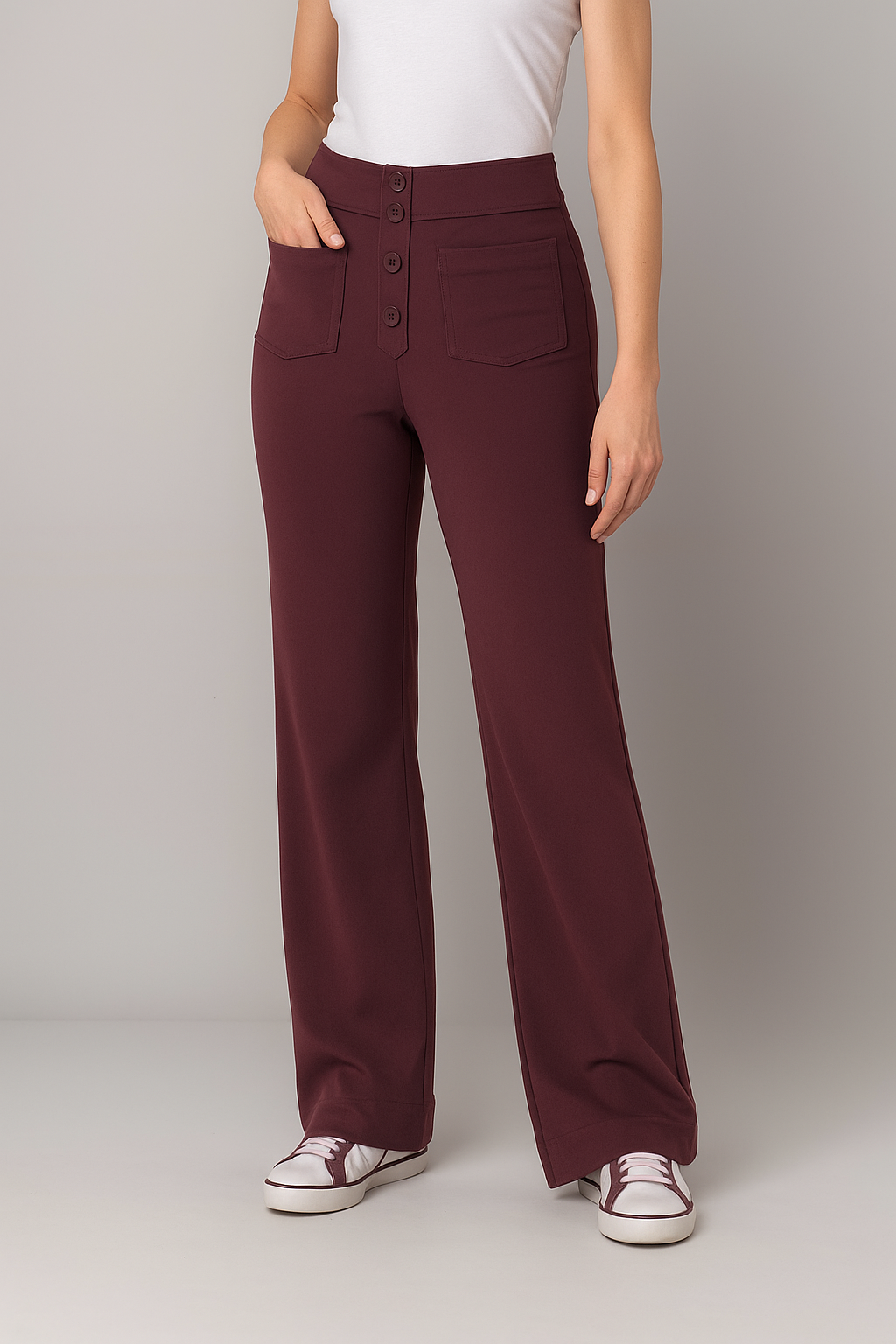 Elsa | High-waisted elastic trousers