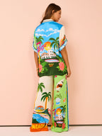 Tropicala™ - Kokospalmen Print Tweedelige Set