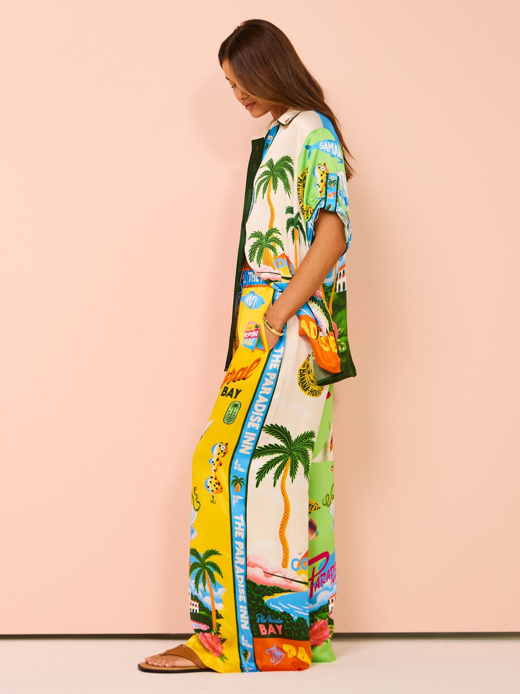 Tropicala™ - Kokospalmen Print Tweedelige Set