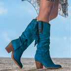 Cowgirlstiefel - Blockabsatz - Wadenlang - Cowboystiefel - Damenstiefel