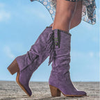 Cowgirlstiefel - Blockabsatz - Wadenlang - Cowboystiefel - Damenstiefel