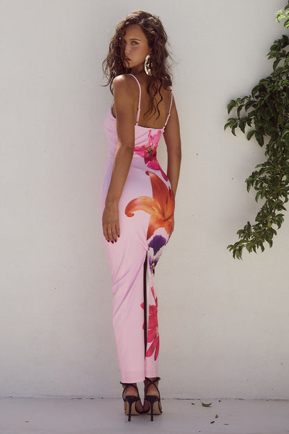 Polina™ | Crimson Lily Maxi Dress 