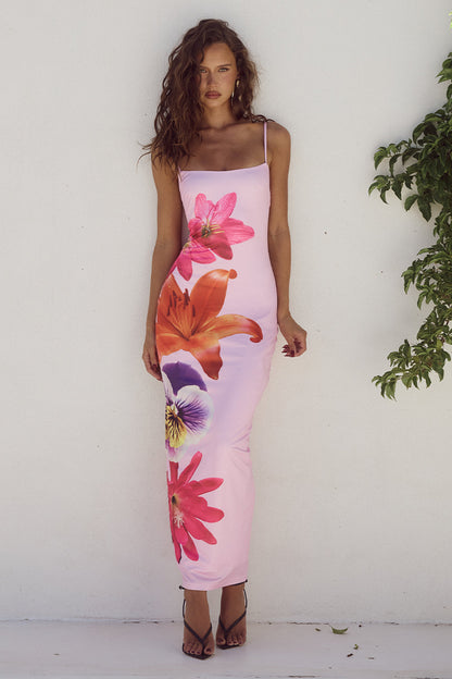 Polina™ | Crimson Lily Maxi Dress