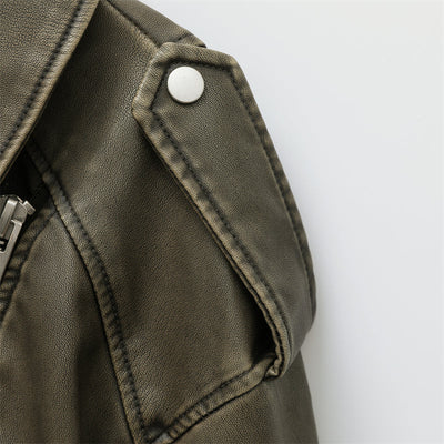 Lora™ - Leather Jacket with Belt