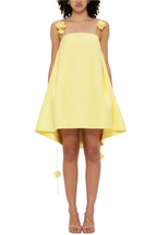 Eleanor – Radiant Yellow Satin Party Dress for Women
