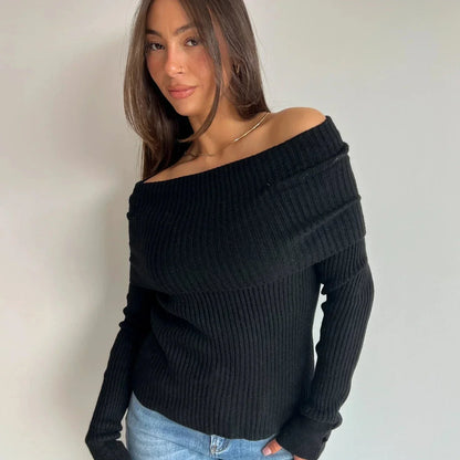 Yvonne™ | Off-Shoulder Knit Top