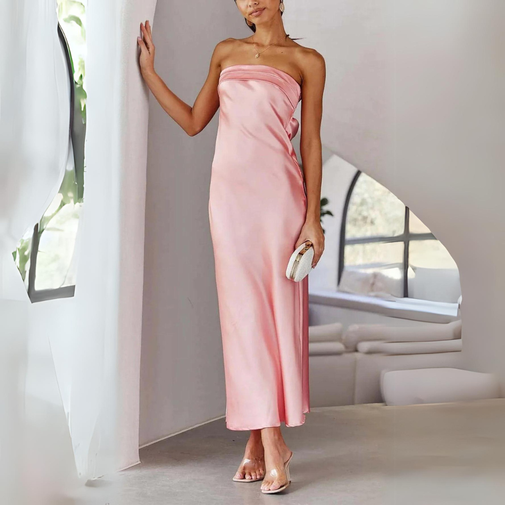 Margaux™ - Elegant Satin Dress