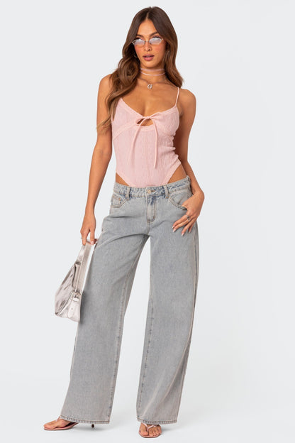 Lilly™ - Bow Pocket Relaxed Jeans