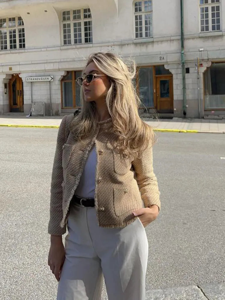 Kurze Tweedjacke
