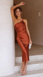 Elena | Asymmetrische midi-jurk