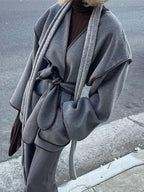 Turberry™ | Vintage Grijze Jas Met Riem