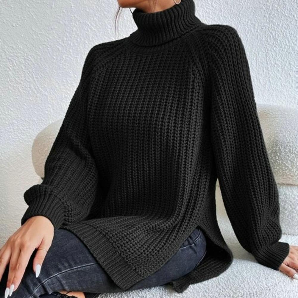 Elina™ | Elegant Roll Neck &amp; Knitted Sweater 