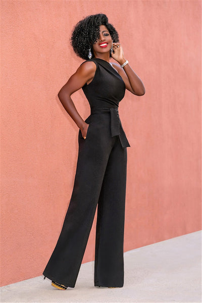 FELINE | Luxe One-Shoulder Jumpsuit