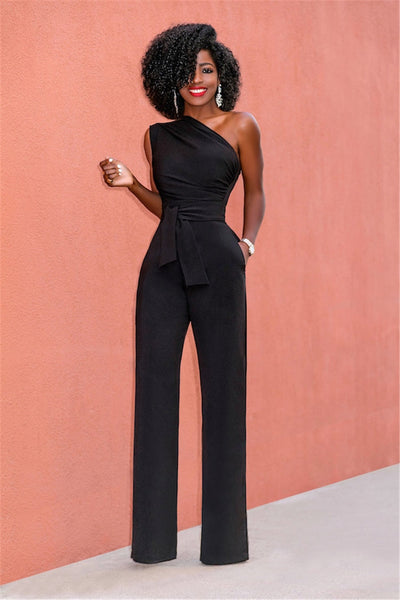 FELINE | Luxe One-Shoulder Jumpsuit