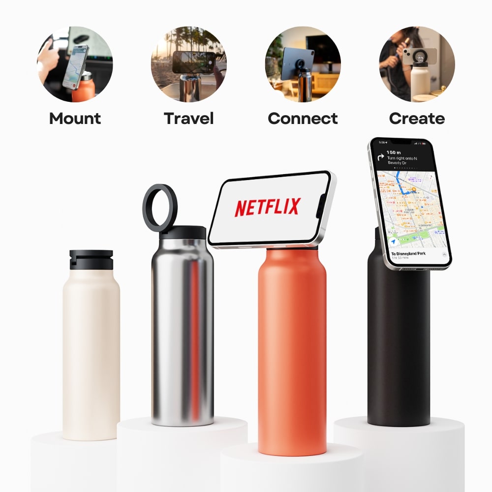 HydroBotty™ - All-in-One Water Bottle and Phone Holder