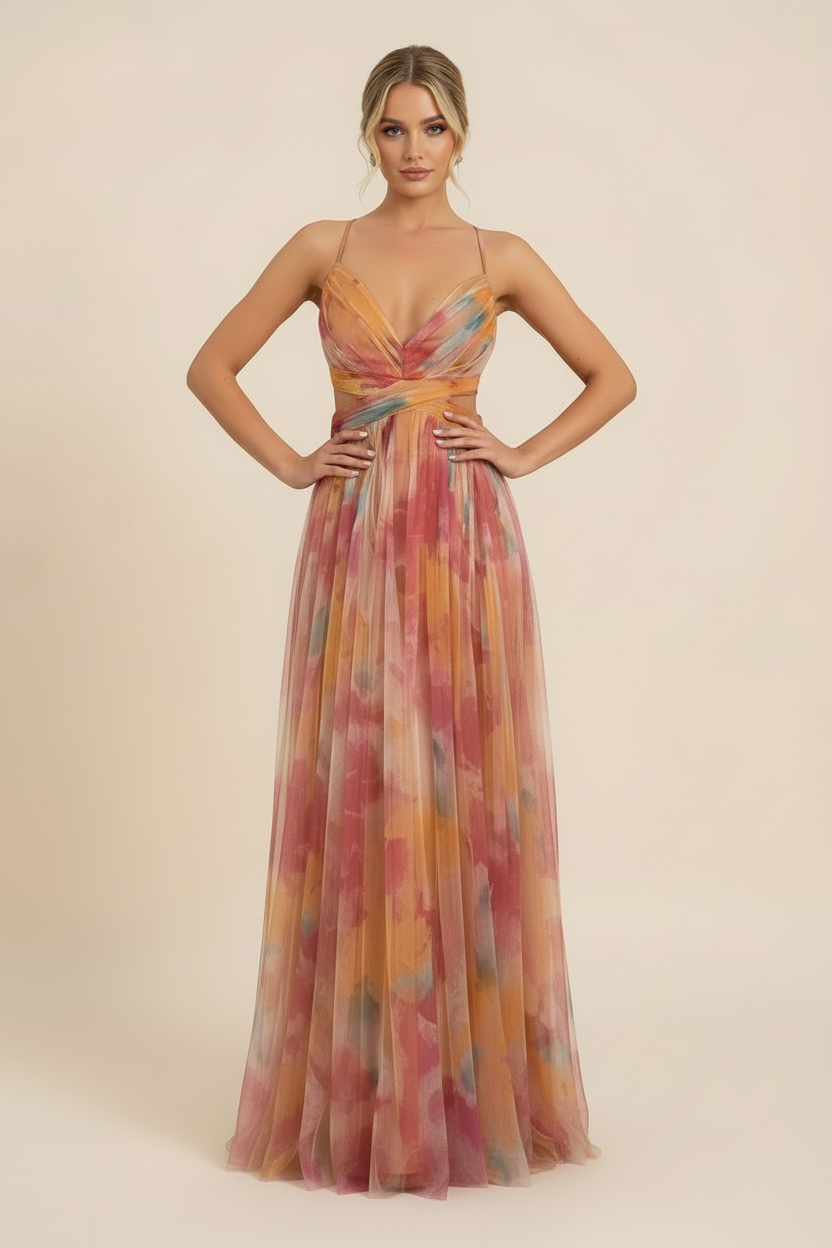 Anne | Blumen-Maxikleid