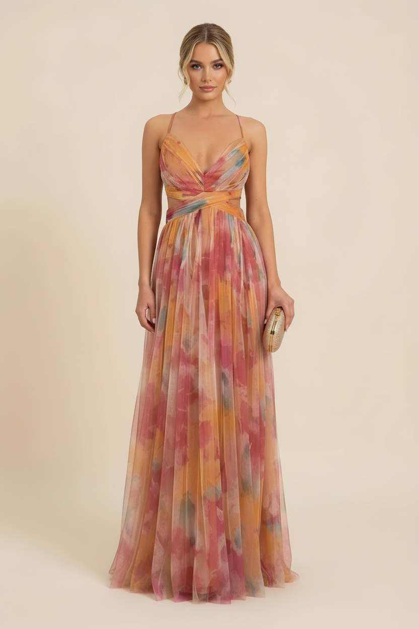 Anne | Blumen-Maxikleid