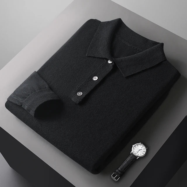 Martijn | Men's 100% cashmere polo shirt