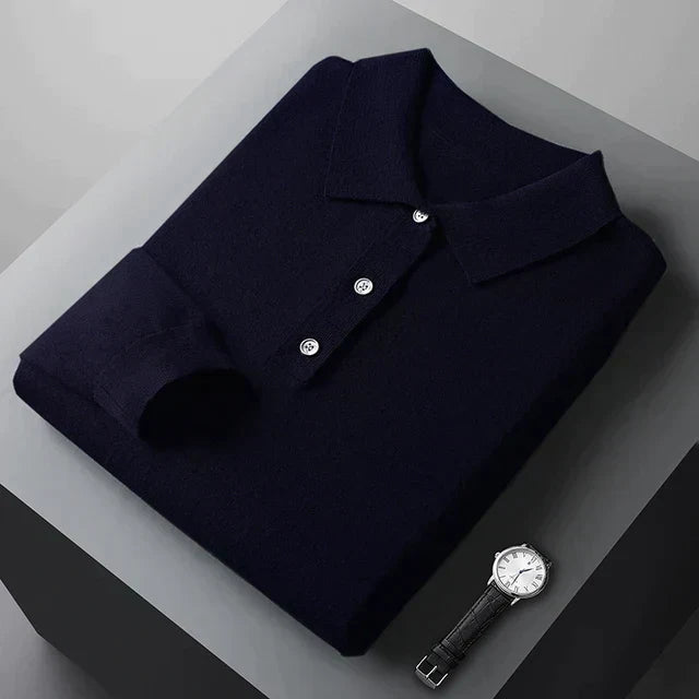 Martijn | Men's 100% cashmere polo shirt